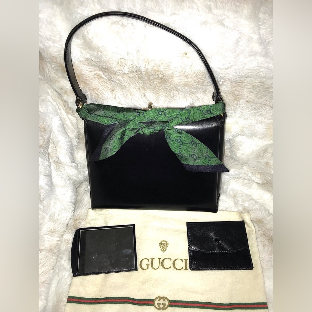 💎 RARE KELLY 💎 GUCCI VINTAGE LEATHER WITH ACESSORIES